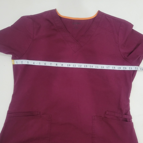Scrubstar scrubs Women Top - Burgundy - Size L - Picture 3 of 3
